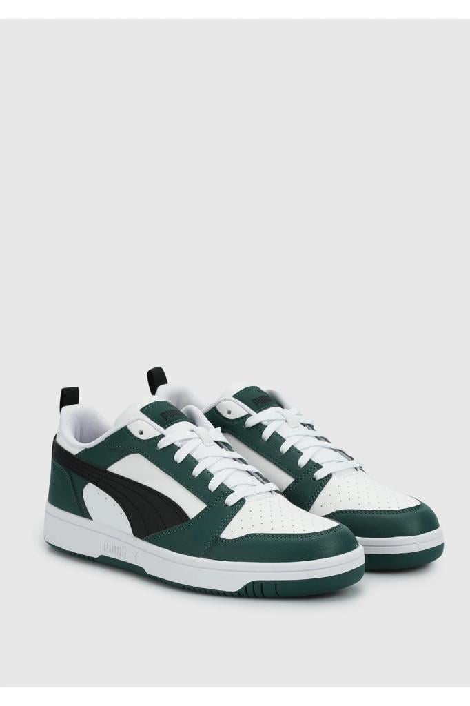 PUMA 39232834 REBOUND V6 LOW WHITE BLACK MYRTLE ERKEK SNEAKER