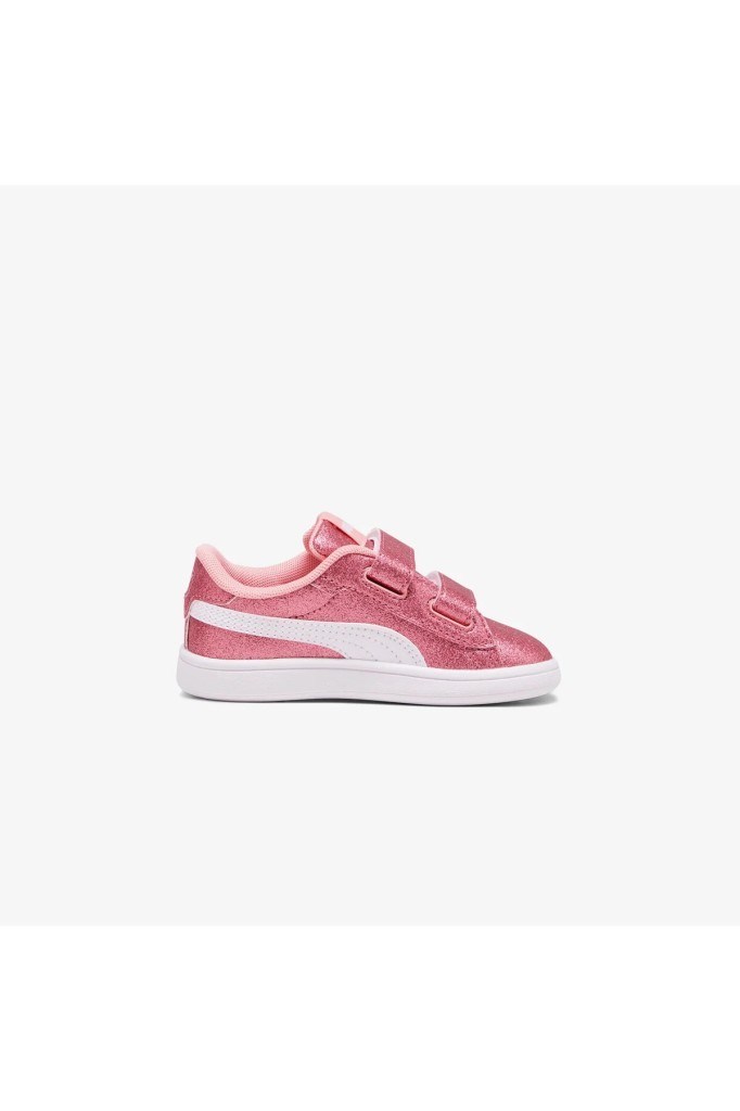 PUMA 39468801 SMASH 3.0 GLIT GLAM V IN PEACH WHITE ÇOCUK SPOR AYAKKABI