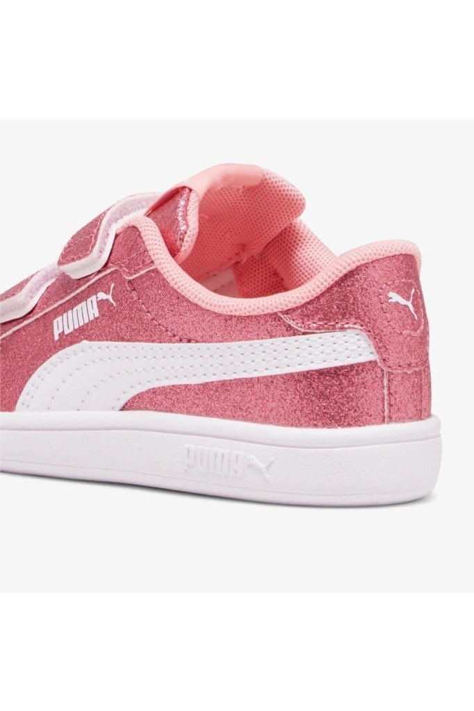 PUMA 39468801 SMASH 3.0 GLIT GLAM V IN PEACH WHITE ÇOCUK SPOR AYAKKABI