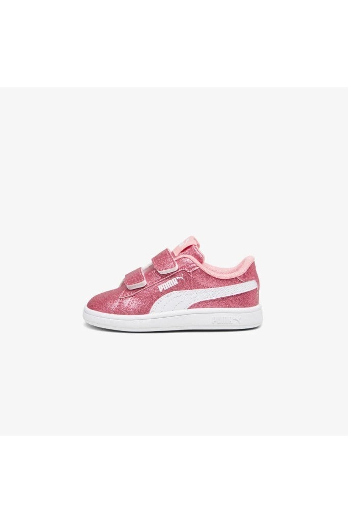 PUMA 39468801 SMASH 3.0 GLIT GLAM V IN PEACH WHITE ÇOCUK SPOR AYAKKABI