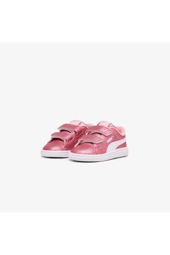 PUMA 39468801 SMASH 3.0 GLIT GLAM V IN PEACH WHITE ÇOCUK SPOR AYAKKABI
