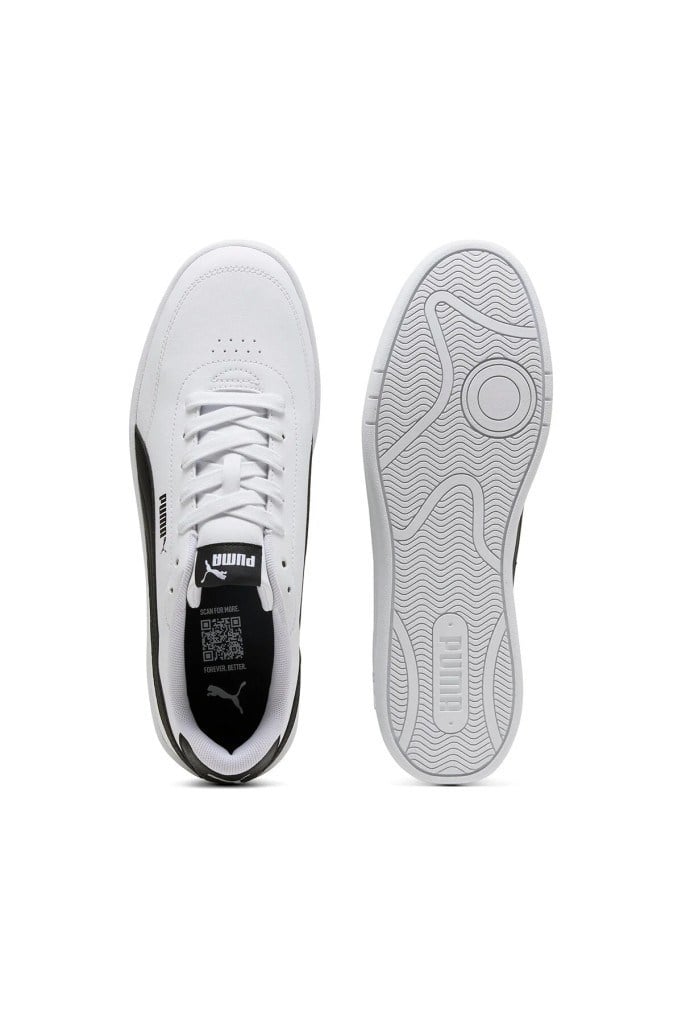 PUMA 40222301 COURT CLASSIC CLEAN WHITE BLACK UNİSEX SNEAKER