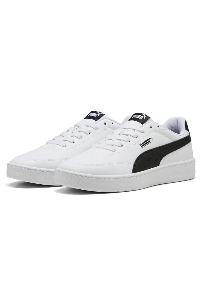 PUMA 40222301 COURT CLASSIC CLEAN WHITE BLACK UNİSEX SNEAKER
