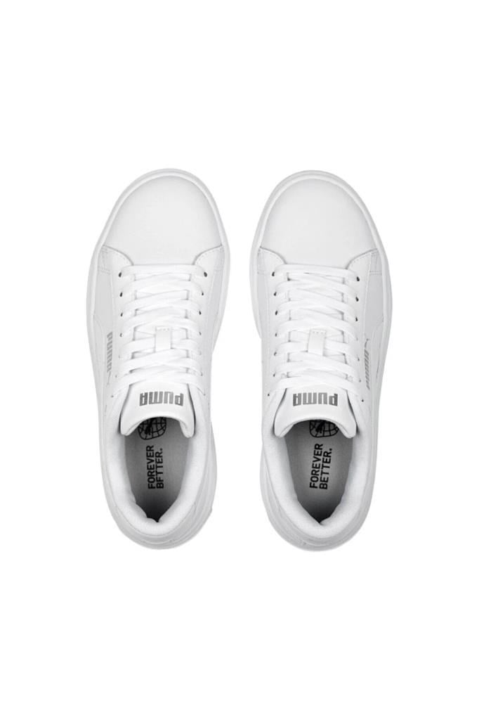 PUMA 40617501 SMASH PLATFORM V3 TDP WHITE SILVER KADIN SNEAKER