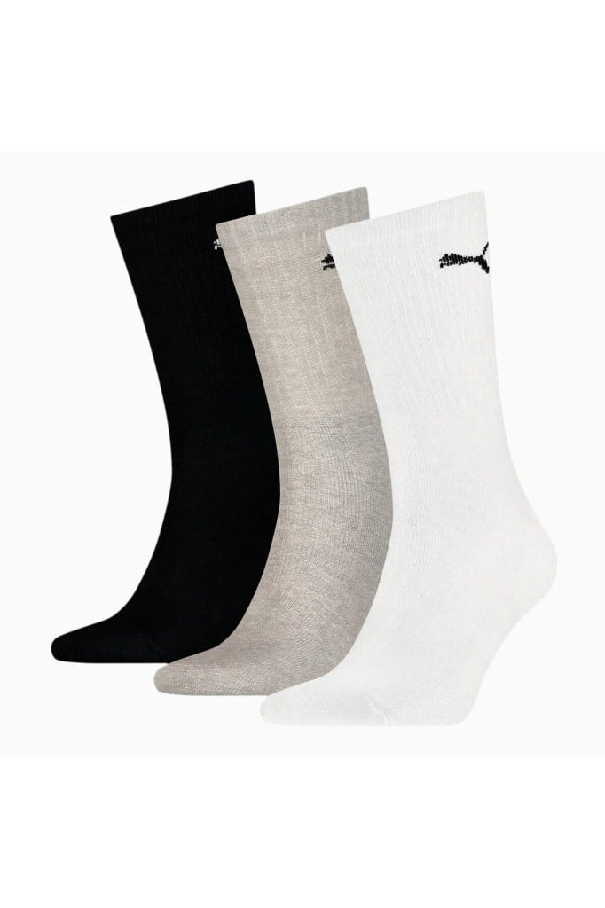 PUMA 90794003 SPORT CREW SOCKS WHITE GREY BLACK KADIN ÇORAP