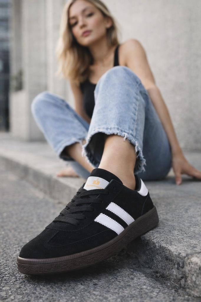 Siyah Beyaz Kadın Sneaker N-3266