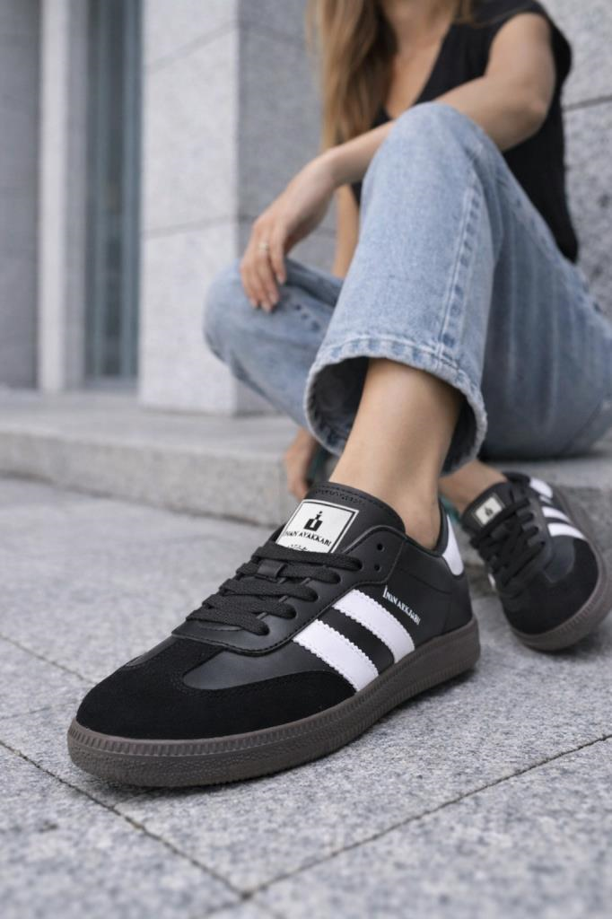 Siyah Beyaz Kadın Sneaker N-3275