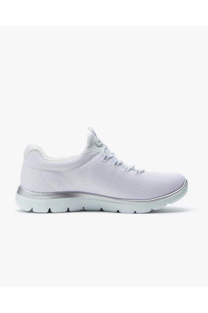 SKECHERS 12980TK WSL BEYAZ GÜMÜŞ KADIN SPOR AYAKKABISI