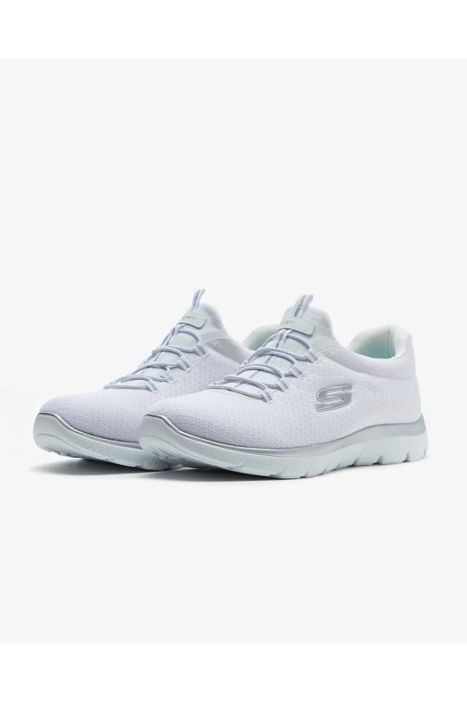 SKECHERS 12980TK WSL BEYAZ GÜMÜŞ KADIN SPOR AYAKKABISI