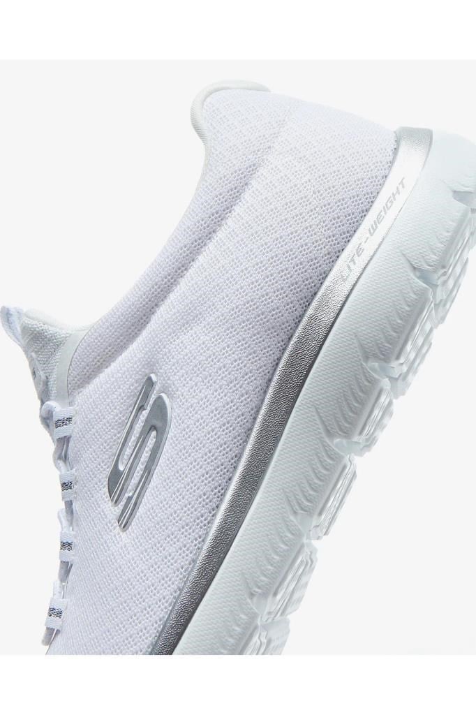 SKECHERS 12980TK WSL BEYAZ GÜMÜŞ KADIN SPOR AYAKKABISI