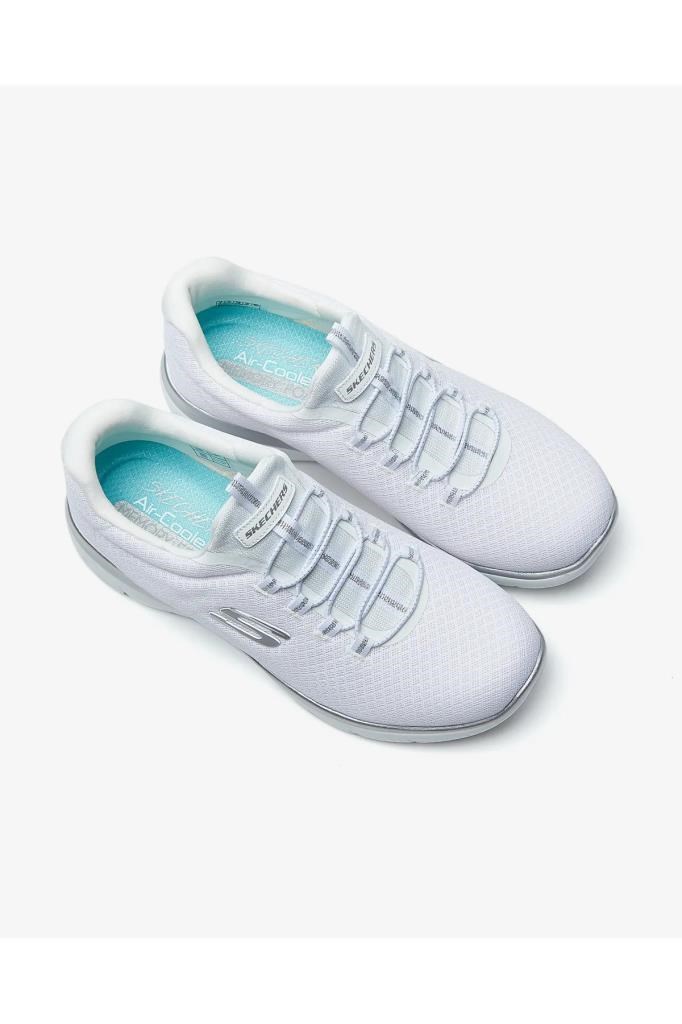 SKECHERS 12980TK WSL BEYAZ GÜMÜŞ KADIN SPOR AYAKKABISI