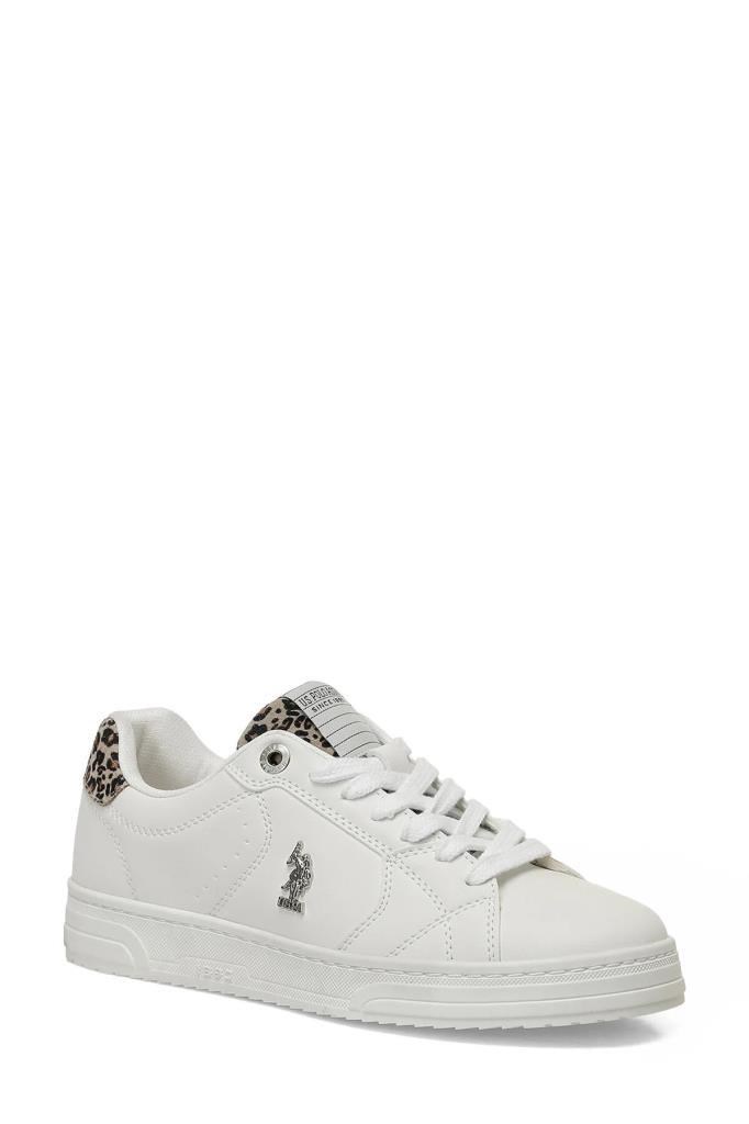 U.S POLO ASSN. 6P PRELO 6FX BEYAZ LEOPAR KADIN SNEAKER