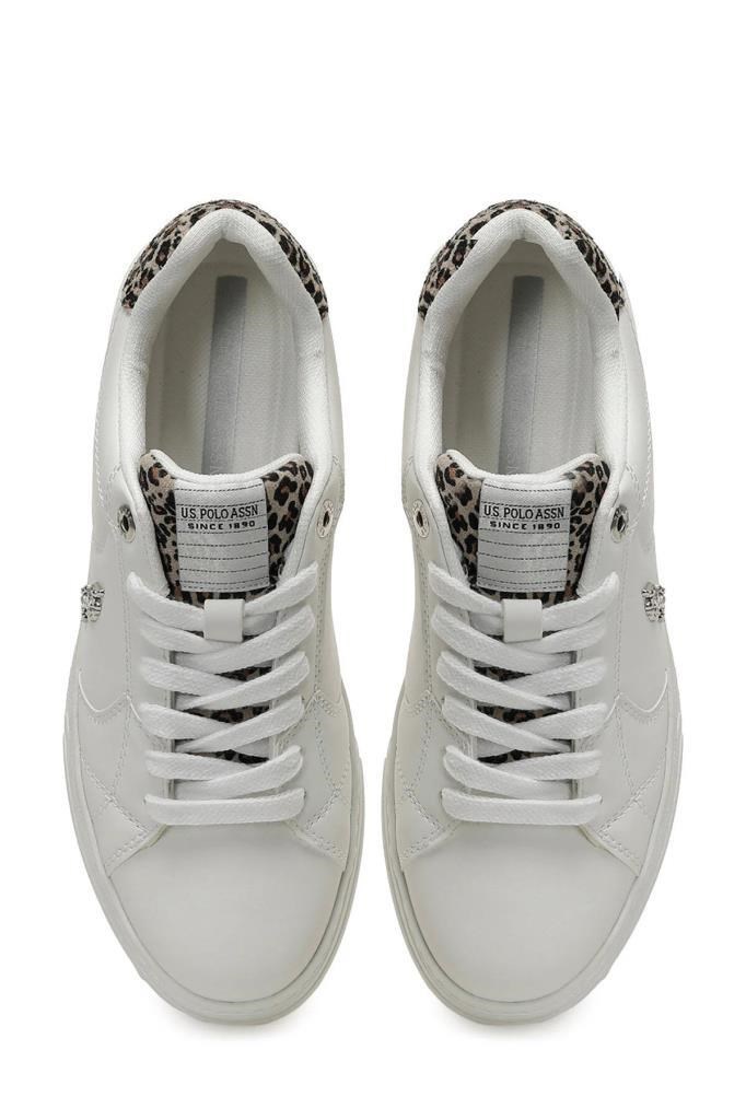 U.S POLO ASSN. 6P PRELO 6FX BEYAZ LEOPAR KADIN SNEAKER