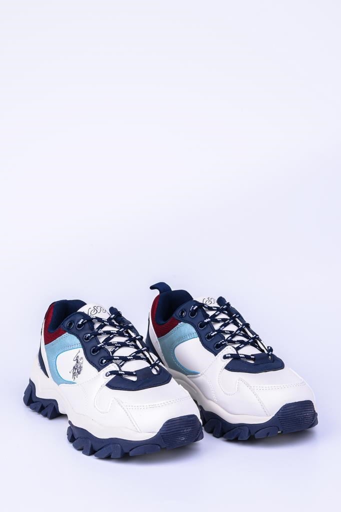 US. POLO ASSN. TRACKY BEYAZ MAVİ KADIN SNEAKER