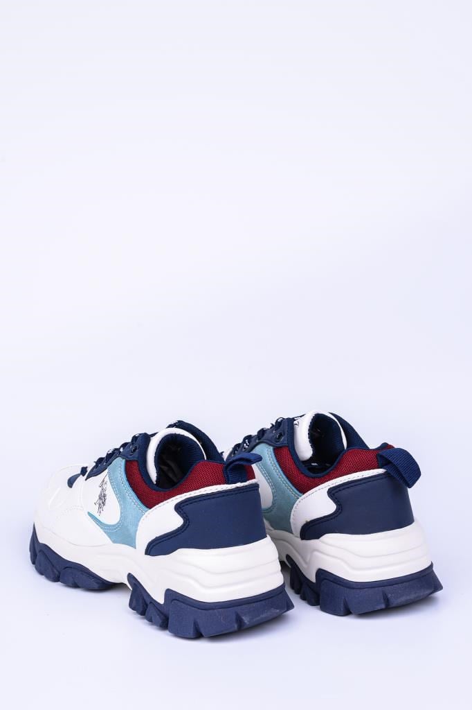 US. POLO ASSN. TRACKY BEYAZ MAVİ KADIN SNEAKER