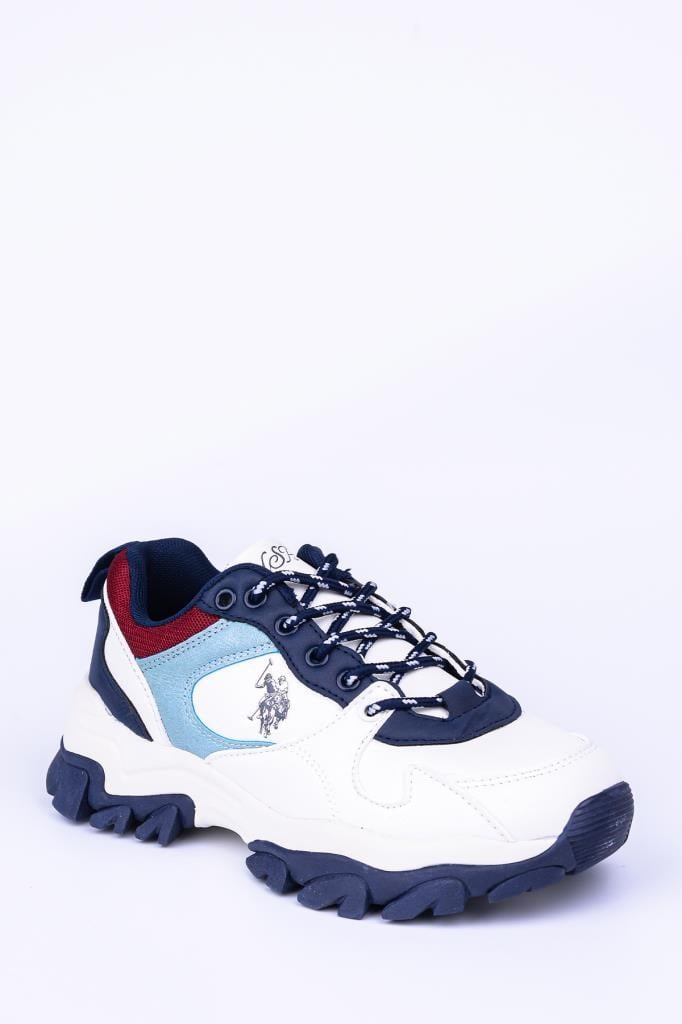 US. POLO ASSN. TRACKY BEYAZ MAVİ KADIN SNEAKER