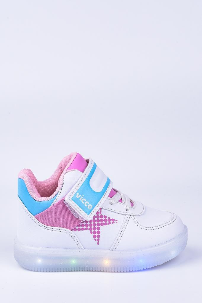VİCCO 220.20K.106 BEYAZ PEMBE IŞIKLI ÇOCUK BOT