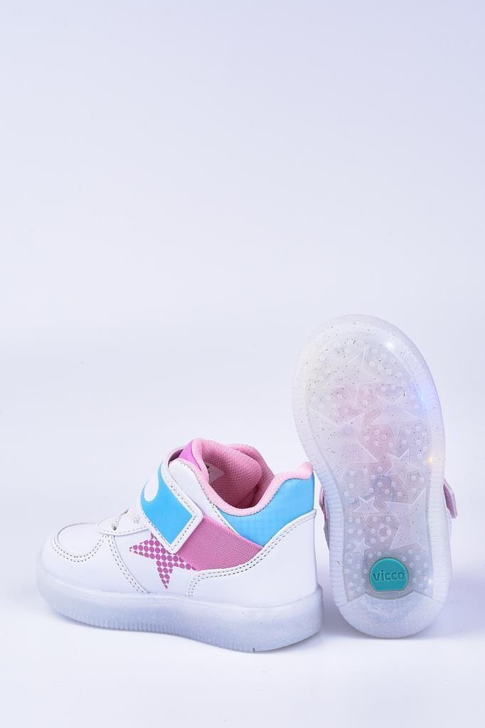 VİCCO 220.20K.106 BEYAZ PEMBE IŞIKLI ÇOCUK BOT