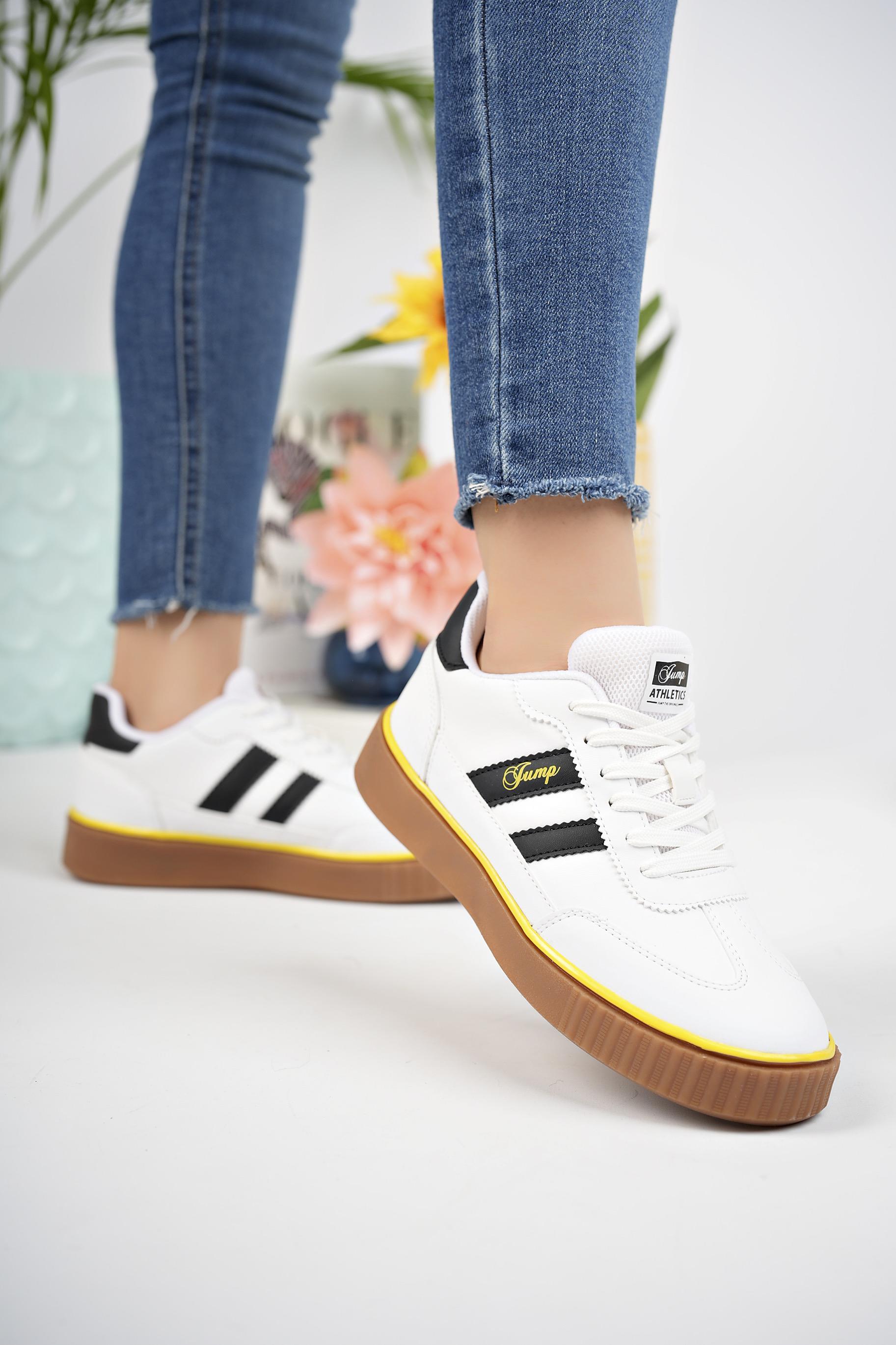 Jump 28146 Unisex Spor Ayakkabı Sneakers Beyaz - Siyah