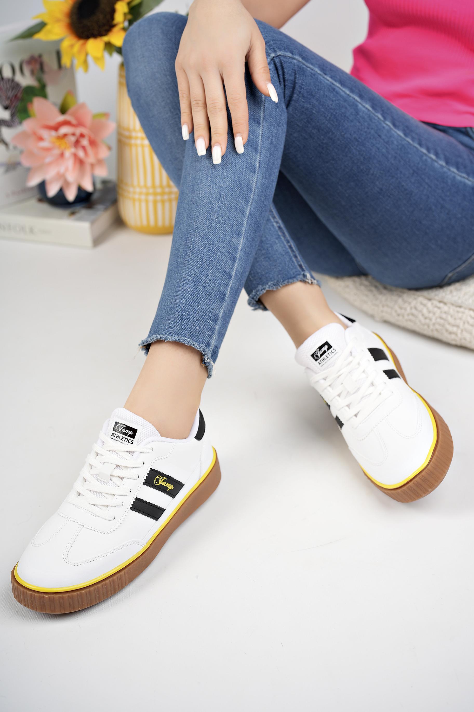 Jump 28146 Unisex Spor Ayakkabı Sneakers Beyaz - Siyah