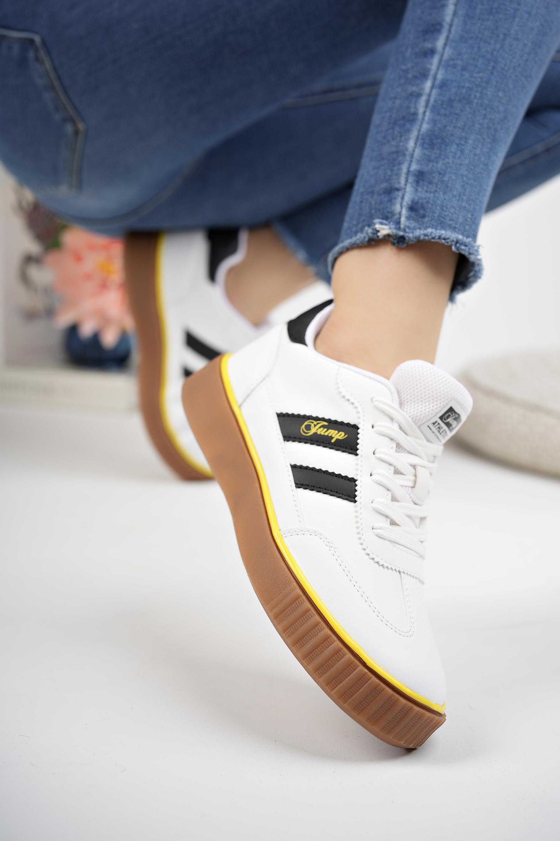 Jump 28146 Unisex Spor Ayakkabı Sneakers Beyaz - Siyah