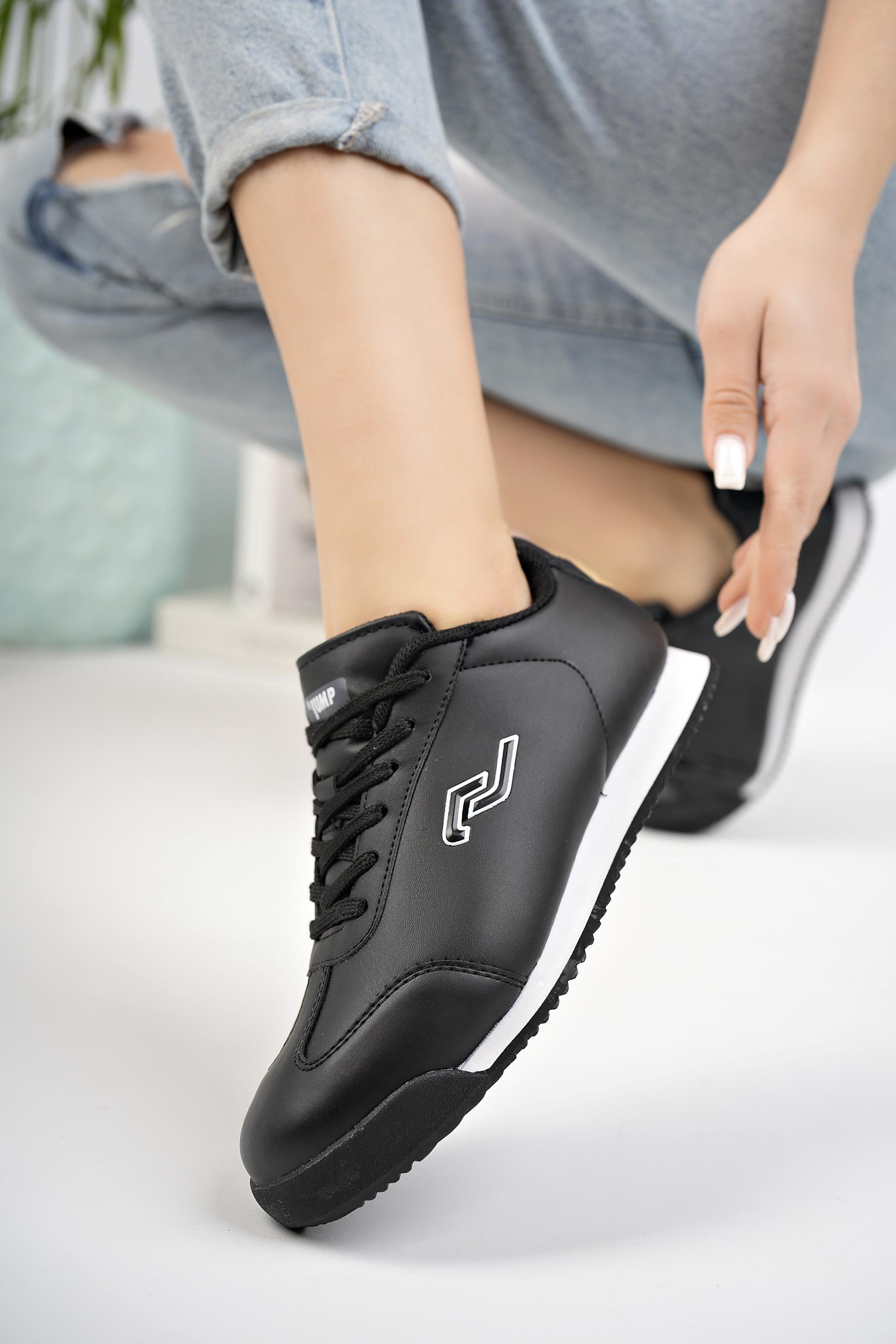 Jump 28165 Unisex Spor Ayakkabı Sneakers Siyah-Beyaz