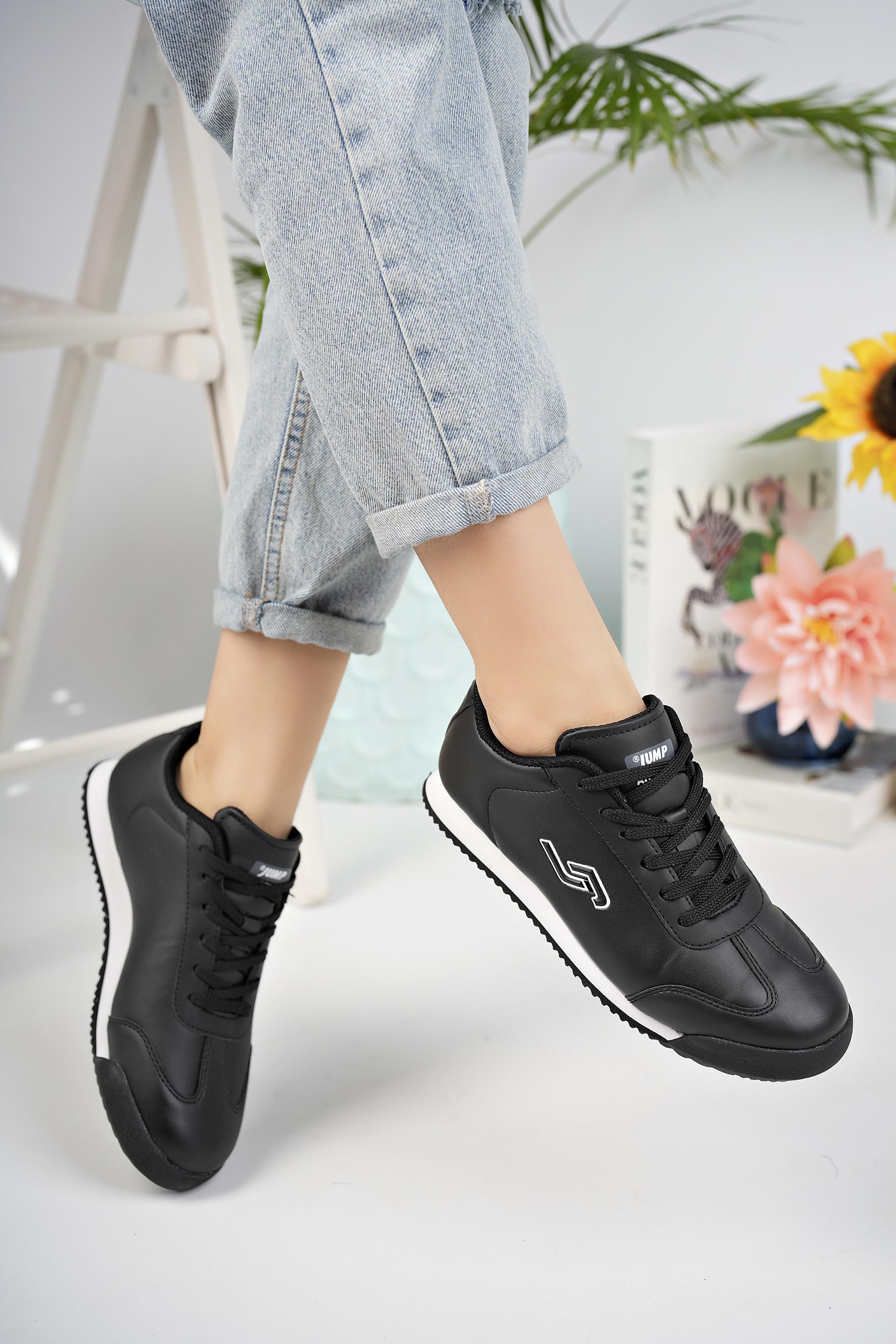 Jump 28165 Unisex Spor Ayakkabı Sneakers Siyah-Beyaz