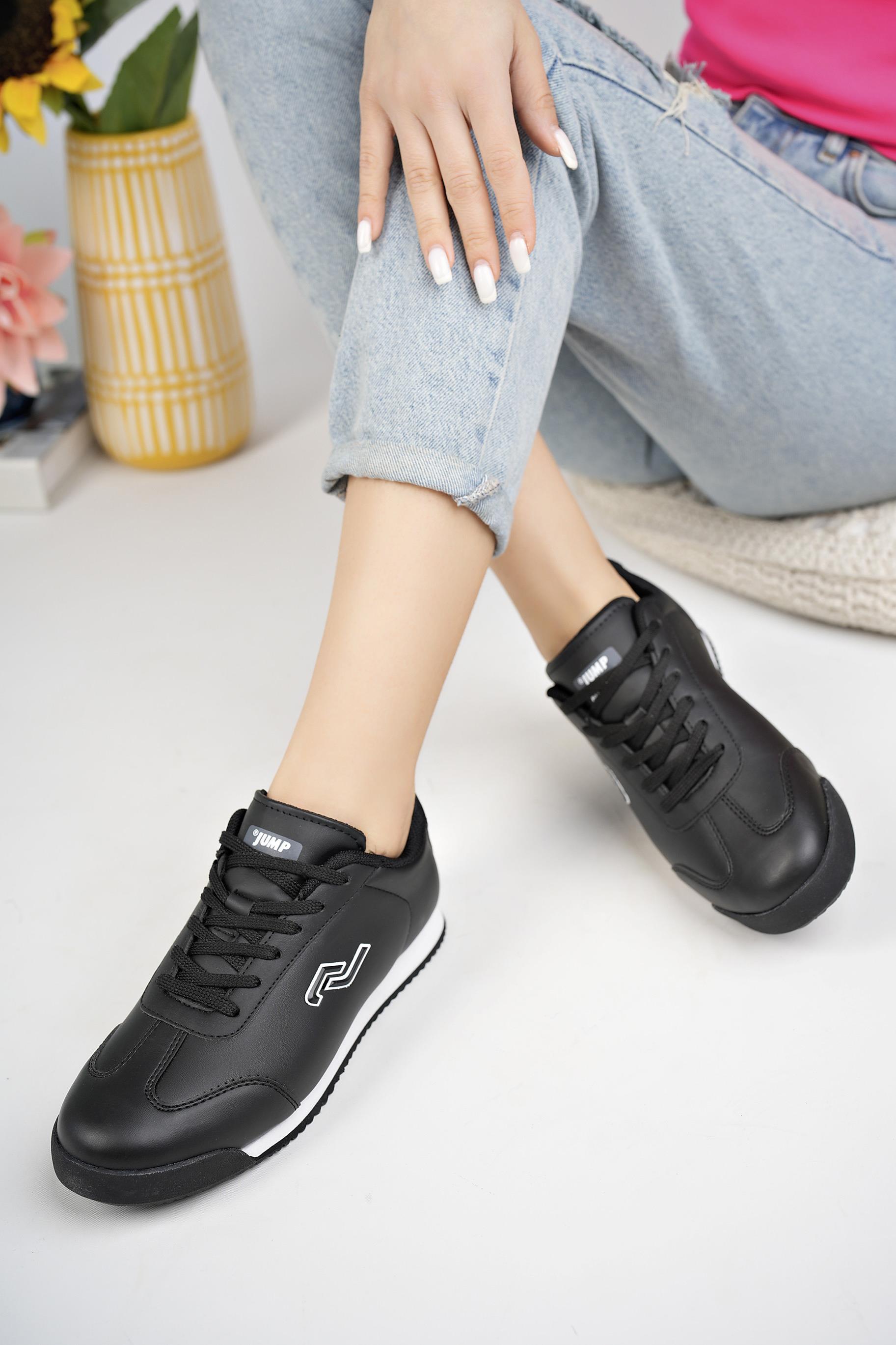 Jump 28165 Unisex Spor Ayakkabı Sneakers Siyah-Beyaz