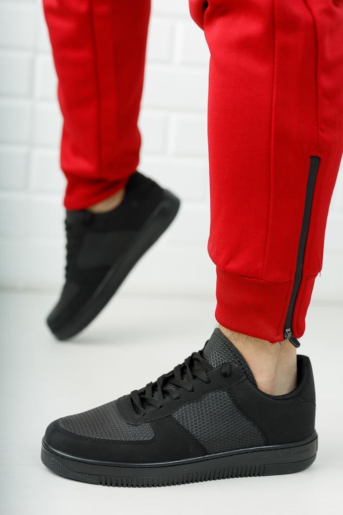 Modafrato AIR-101 Unisex Spor Ayakkabı Sneakers Siyah - Süet