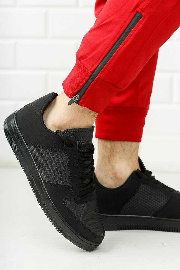 Modafrato AIR-101 Unisex Spor Ayakkabı Sneakers Siyah - Süet