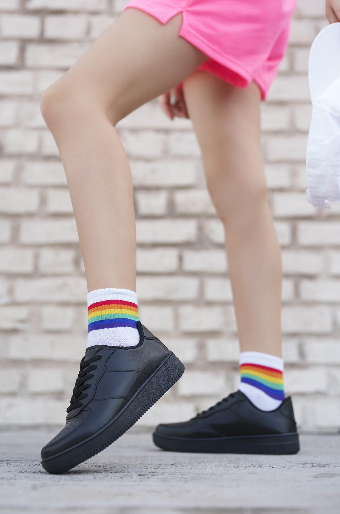 Modafrato AIR-101 Unisex Spor Ayakkabı Sneakers Siyah