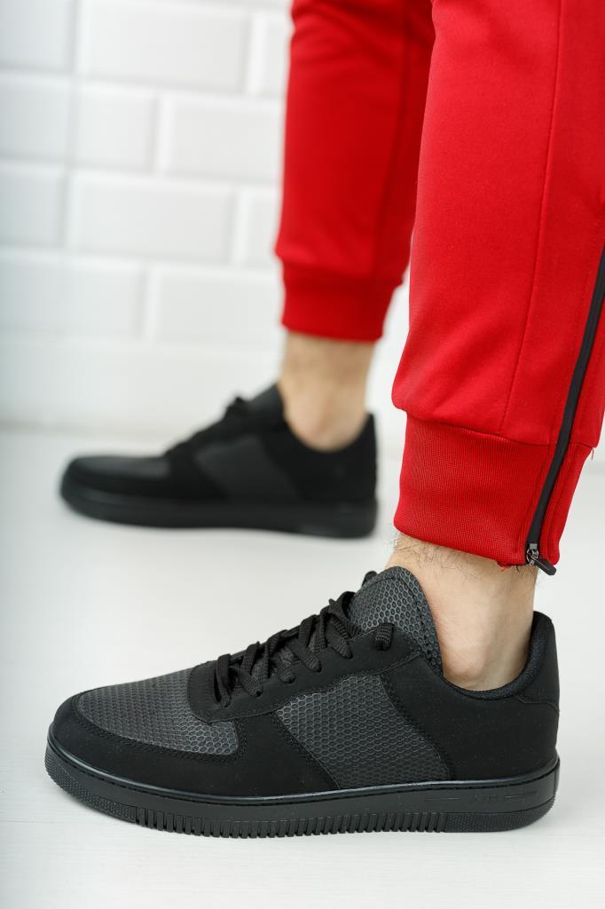 Modafrato AIR-101 Unisex Spor Ayakkabı Sneakers Siyah - Süet