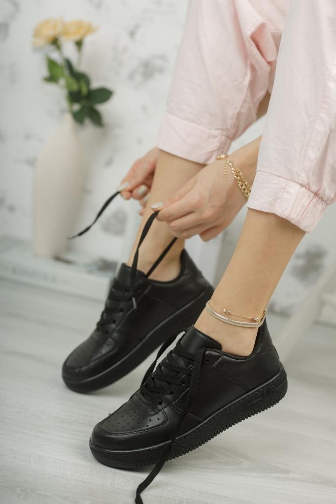 Modafrato AIR-101 Unisex Spor Ayakkabı Sneakers Siyah