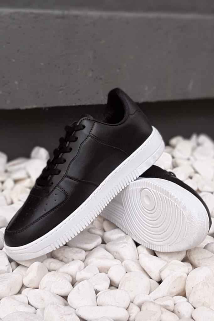 Modafrato AIR-101 Unisex Spor Ayakkabı Sneakers Siyah-Beyaz