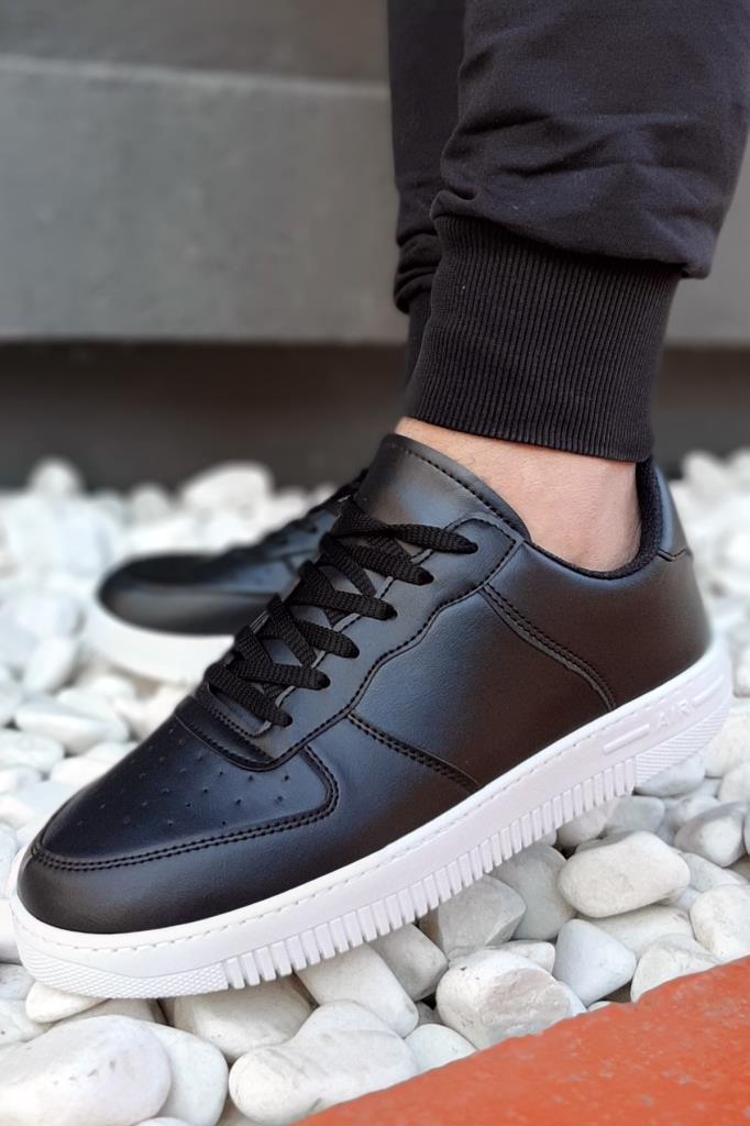 Modafrato AIR-101 Unisex Spor Ayakkabı Sneakers Siyah-Beyaz