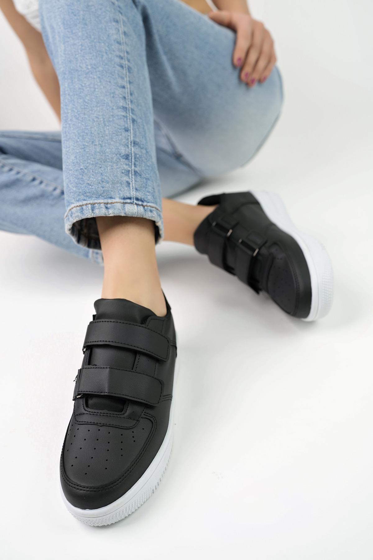 Modafrato AIR CIRTLI Unisex Spor Ayakkabı Sneakers Siyah-Beyaz