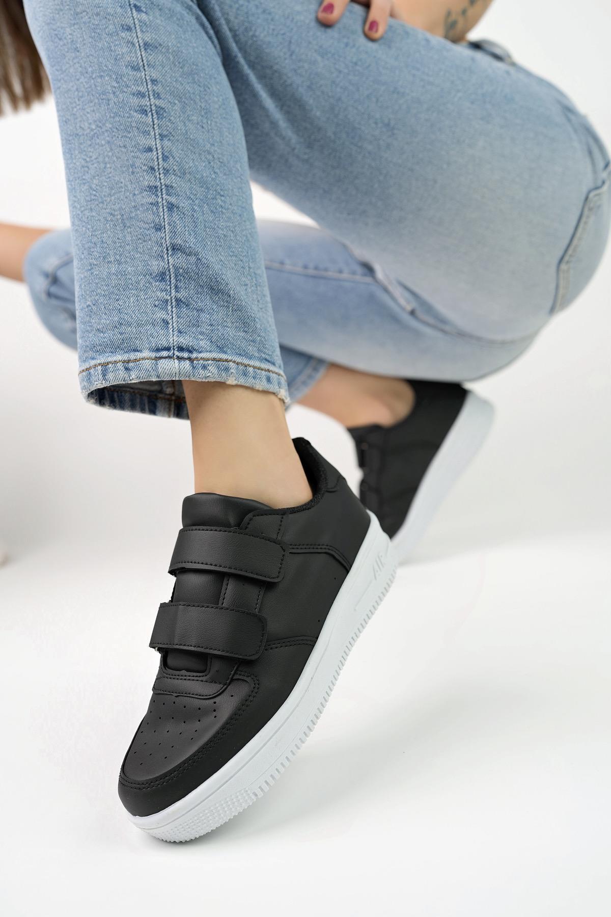 Modafrato AIR CIRTLI Unisex Spor Ayakkabı Sneakers Siyah-Beyaz