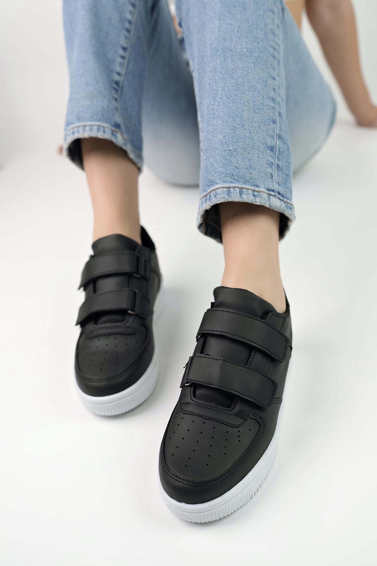 Modafrato AIR CIRTLI Unisex Spor Ayakkabı Sneakers Siyah-Beyaz