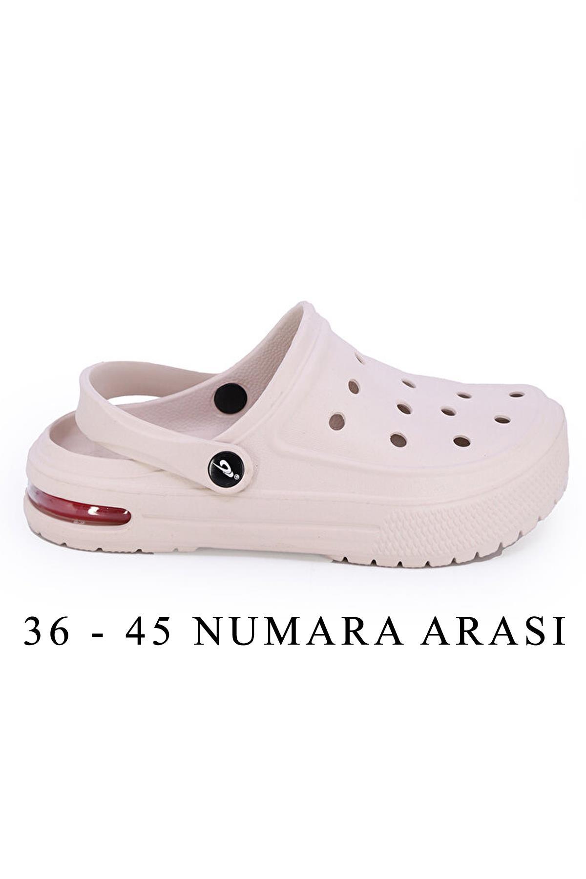 Modafrato AIR-CRX Kapalı Unisex Terlik Sandalet Suya Dayanıklı Hastane Doktor Hemşire Terliği Bej