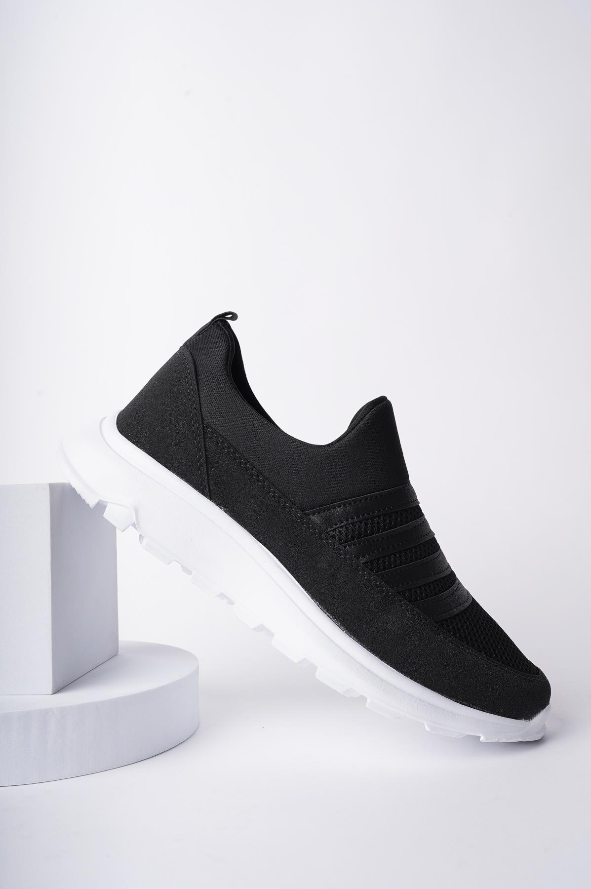 Modafrato AQUA-24 Erkek Spor Ayakkabı Günlük Casual Sneakers Siyah-Beyaz