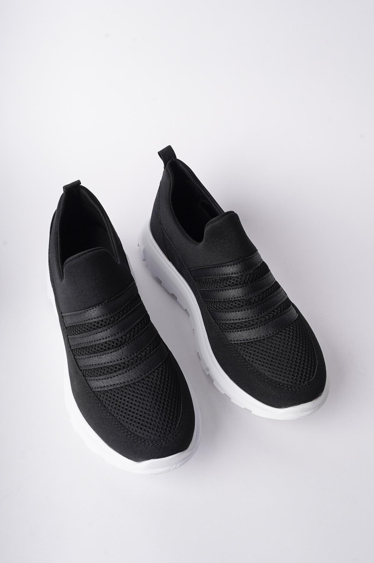 Modafrato AQUA-24 Erkek Spor Ayakkabı Günlük Casual Sneakers Siyah-Beyaz
