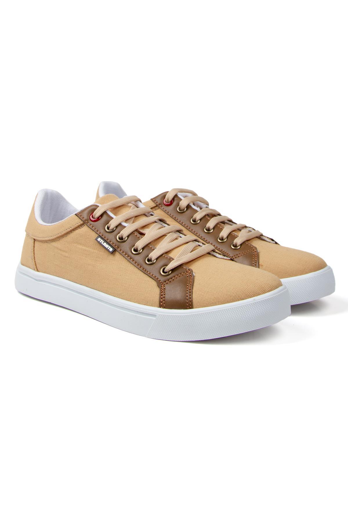 Modafrato ATL-020 Erkek Keten Ayakkabı Günlük Sneakers  Taba