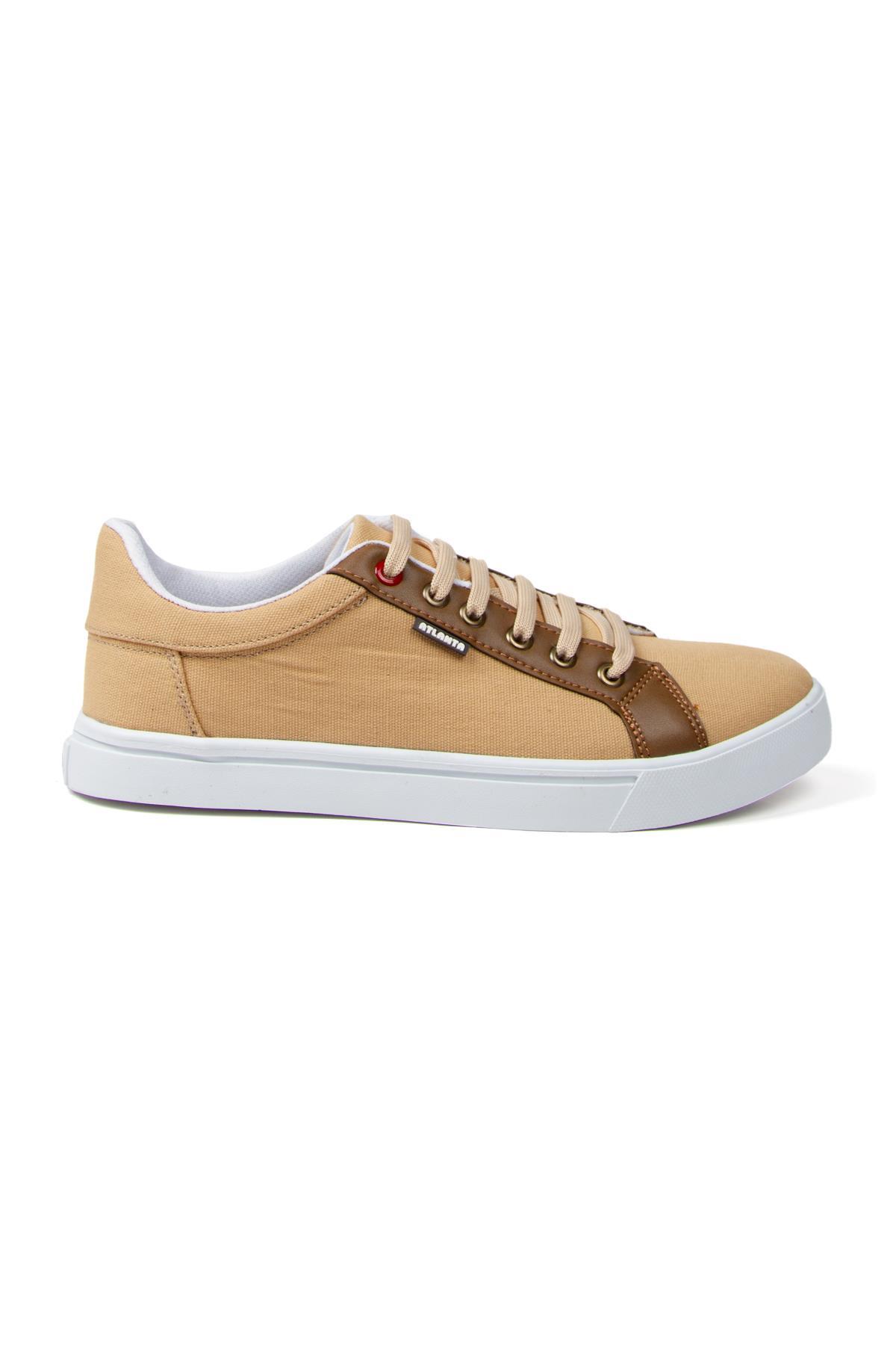 Modafrato ATL-020 Erkek Keten Ayakkabı Günlük Sneakers  Taba