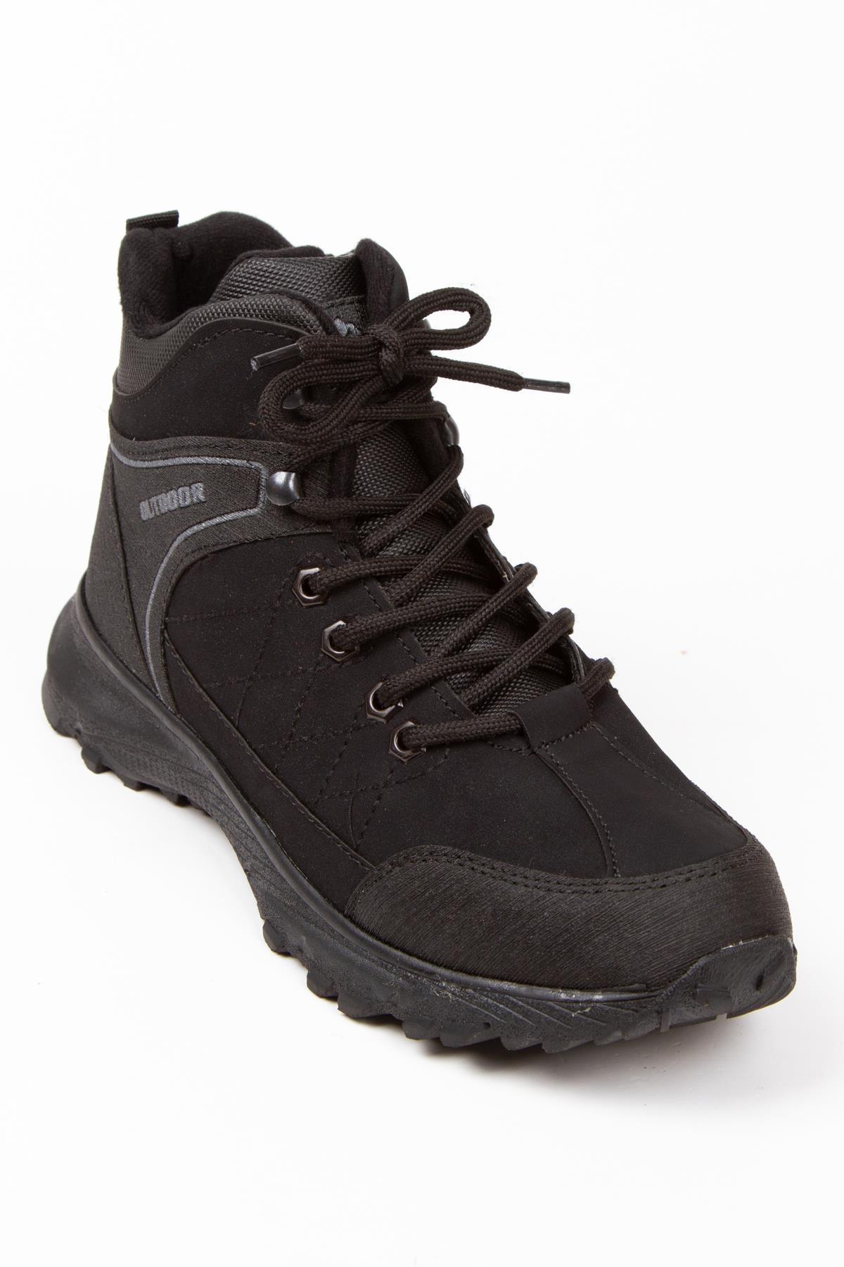 Modafrato AWIX-192 Erkek Bot Kışlık Fermuarlı Trekking Outdoor Siyah
