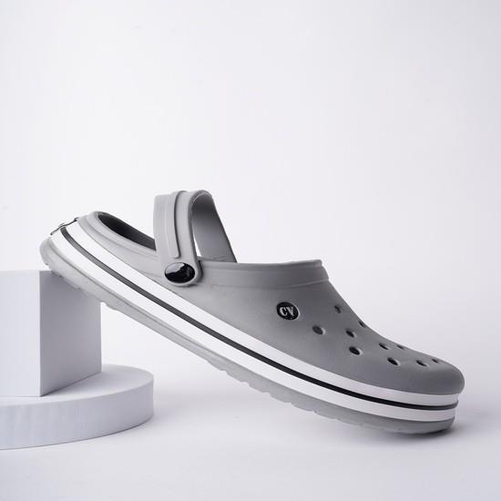 Modafrato CLOG Kapalı Unisex Terlik Sandalet Suya Dayanıklı Hastane Doktor Hemşire Terliği Gri