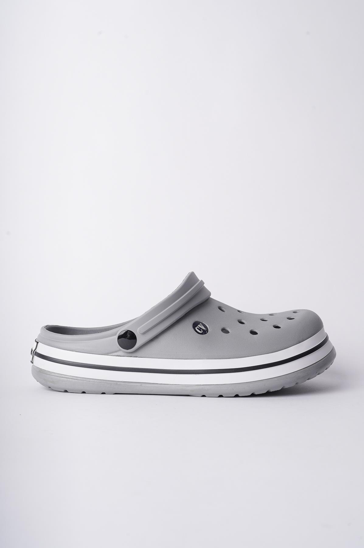 Modafrato CLOG Kapalı Unisex Terlik Sandalet Suya Dayanıklı Hastane Doktor Hemşire Terliği Gri