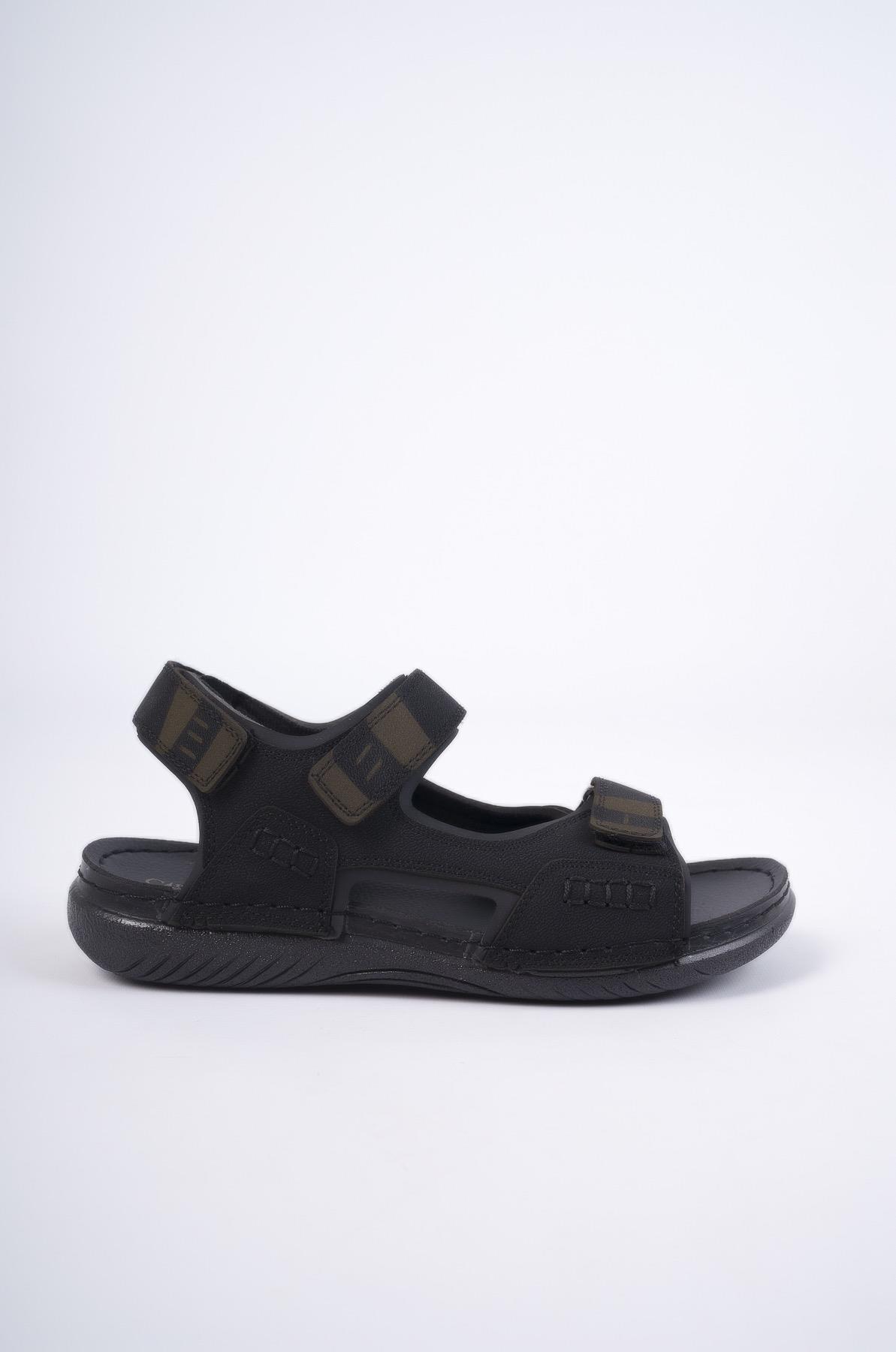 Modafrato CV-301241 Unisex Sandalet Cırtlı Garson Yazlık Ayakkabı Siyah