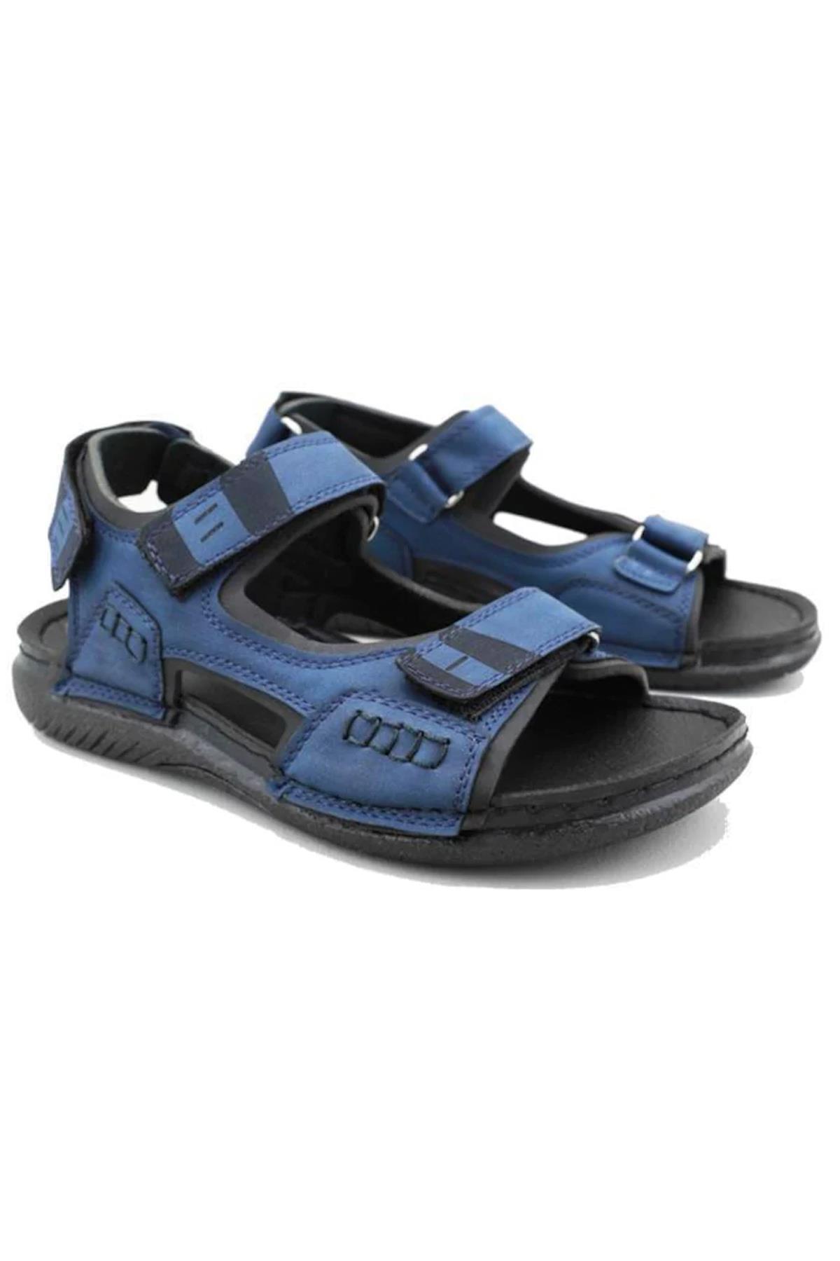 Modafrato CV-301241 Unisex Sandalet Cırtlı Garson Yazlık Ayakkabı Mavi