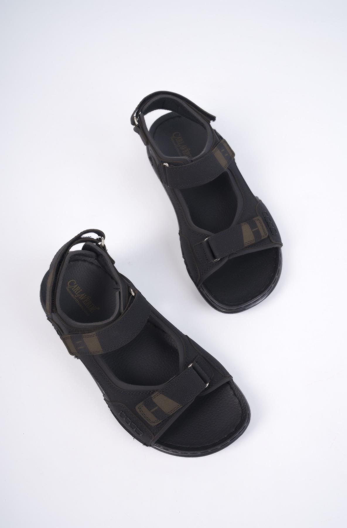 Modafrato CV-301241 Unisex Sandalet Cırtlı Garson Yazlık Ayakkabı Siyah