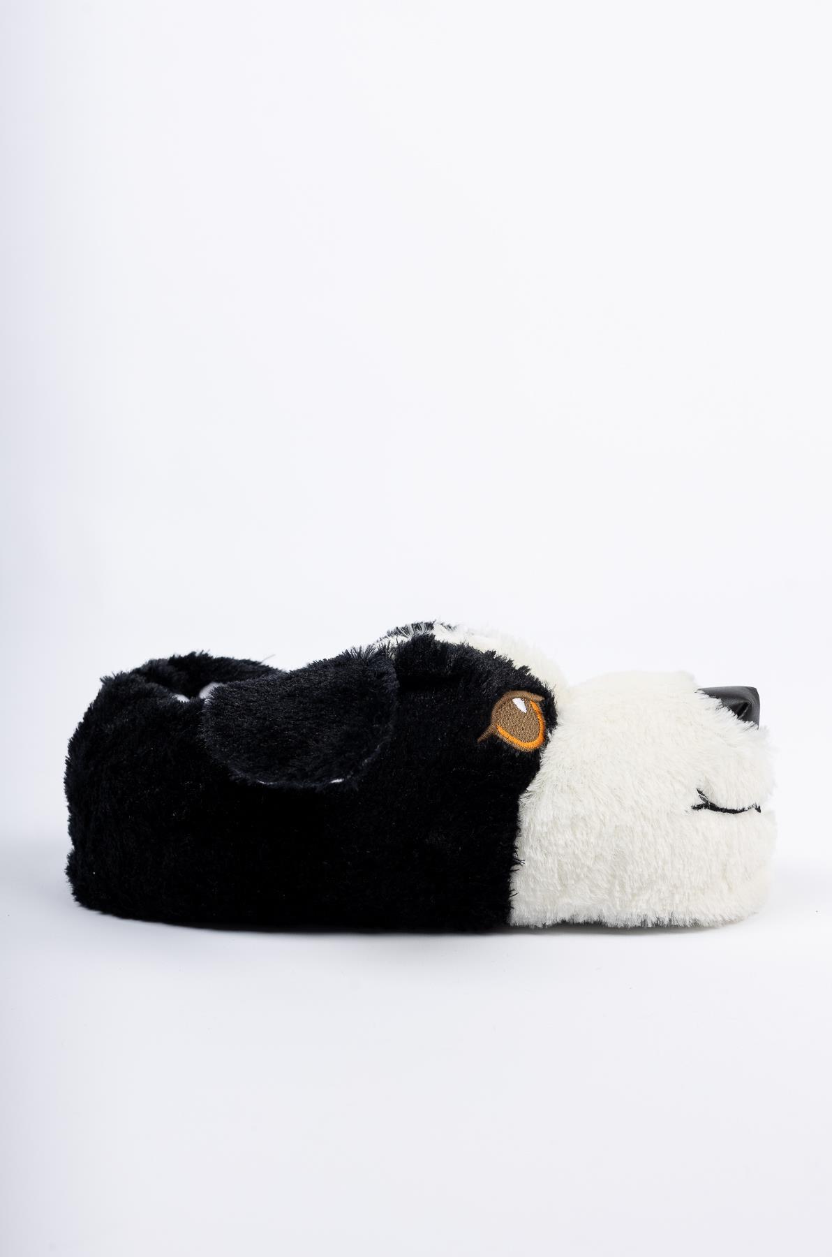 Modafrato ESR-01 Köpekli Peluş Panduf Ev Ayakkabısı Kahve